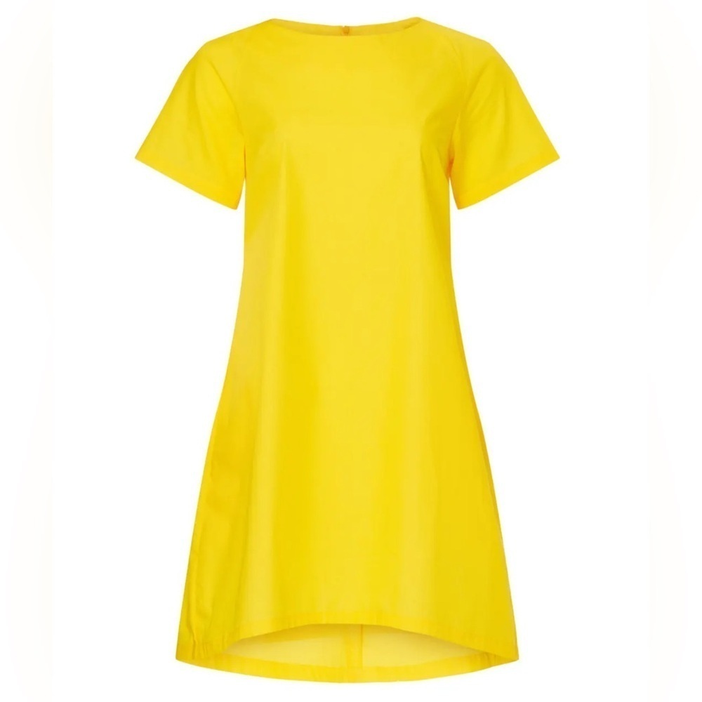 Osman Yousefzada collective Yellow T-Shirt Dress cotton crew neck short sleeve 2